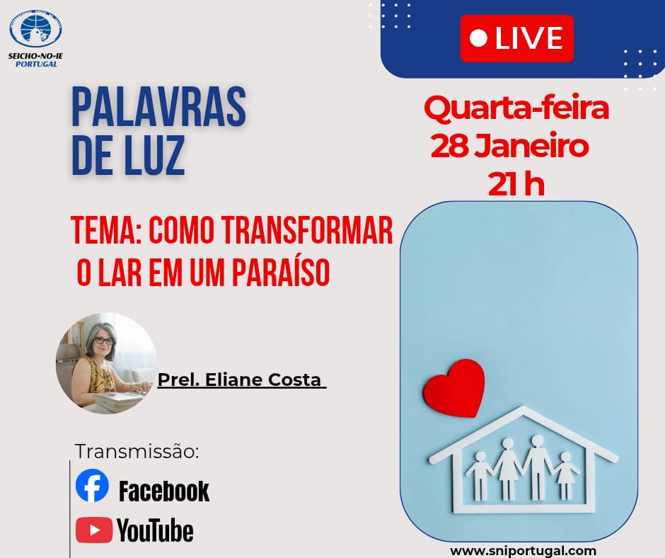 Palavras de Luz Como transformar o lar em um paraiso 28 de Janeiro